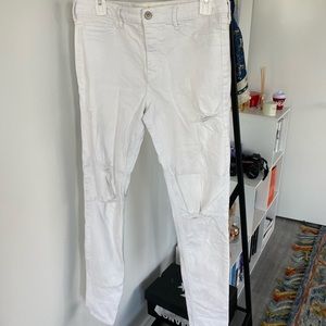 Ripped White Skinny Jeans